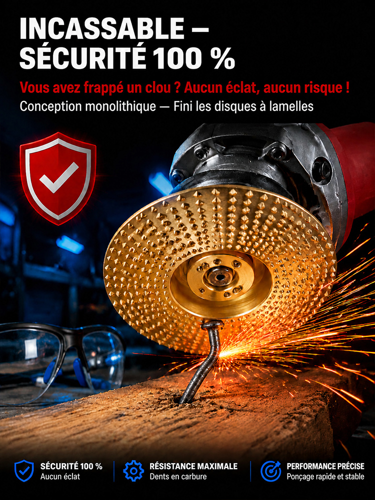 Disque abrasif pour meuleuse – Sculpture et polissage rapides🔥Divisez votre temps de travail par 10!🛠️Un polissage miroir parfait et ultra-rapide, sans aucune rayure!⚡
