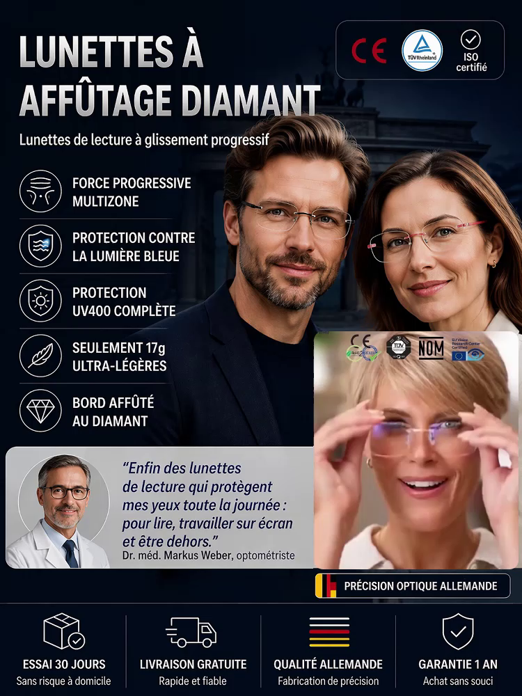 【 Révolution Optique 】Fini l'opticien! Découvrez les lunettes intelligentes 6-en-1 : autofocus instantané, anti-lumière bleue et solaires.