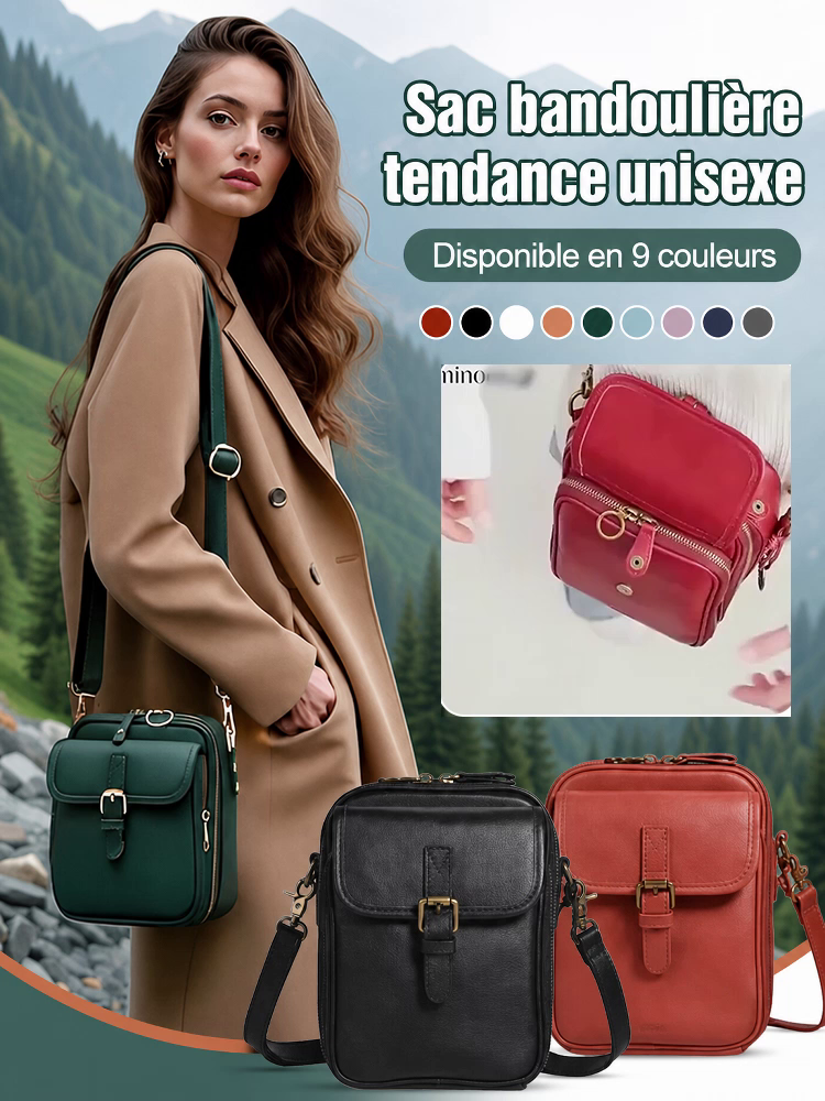Sac Bandoulière Unisexe Tendance avec Protection RFID | À Moitié Prix ! Haut de gamme et organisation parfaite en un seul sac – offrez-vous cet accessoire digne d'Hollywood pour le prix d'un burger!