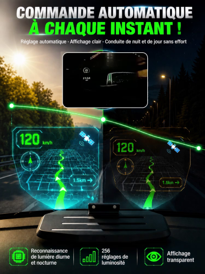Support de téléphone voiture HUD miroir sans fil version améliorée