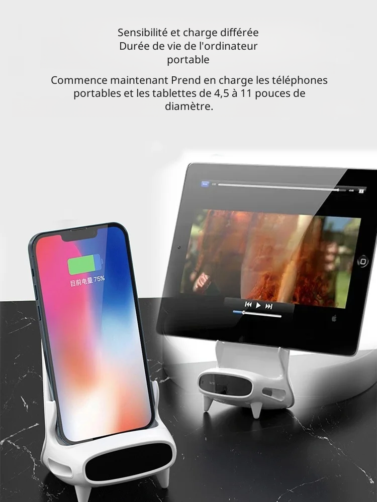 Support de téléphone avec charge rapide sans fil