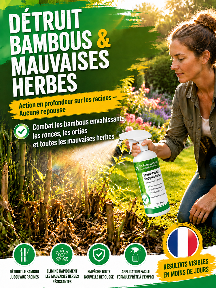 [Éradication totale] Spray pour lutter contre les mauvaises herbes et les bambous indésirables