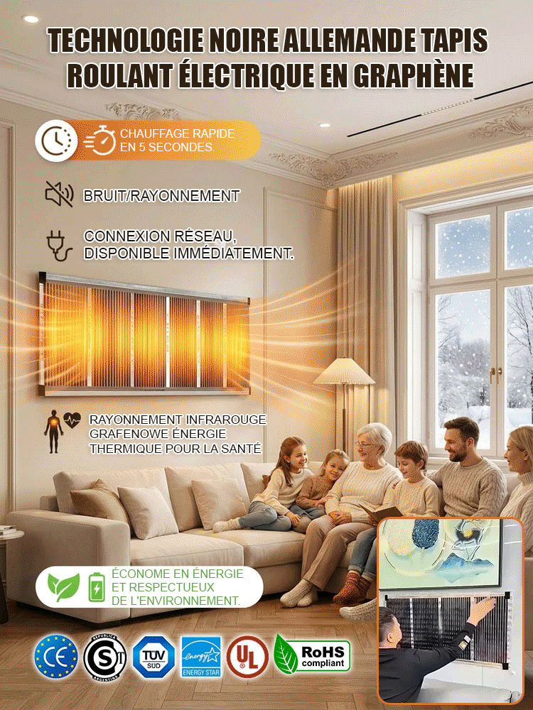 【Chauffage rapide en 5 secondes】Radiateur électrique mural: il suffit de le coller au mur pour rendre votre maison instantanément chaude et confortable. Profitez dès maintenant d'une remise de 50%!