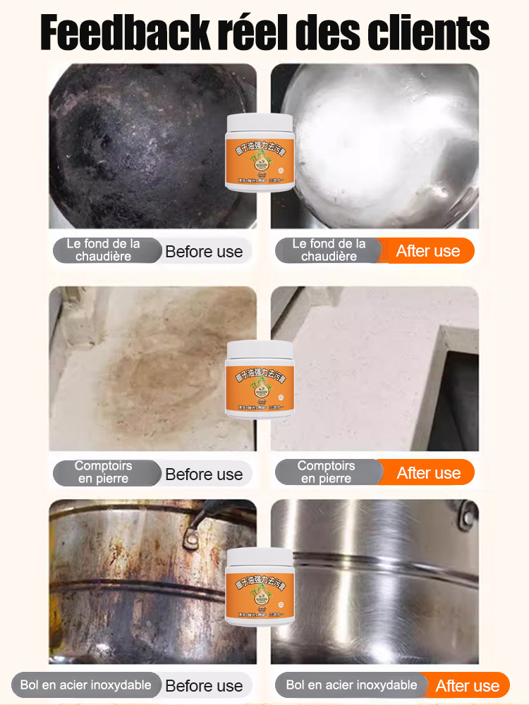 【🏡Détachant multi-usages】Crème détachante puissante à l'huile de coco