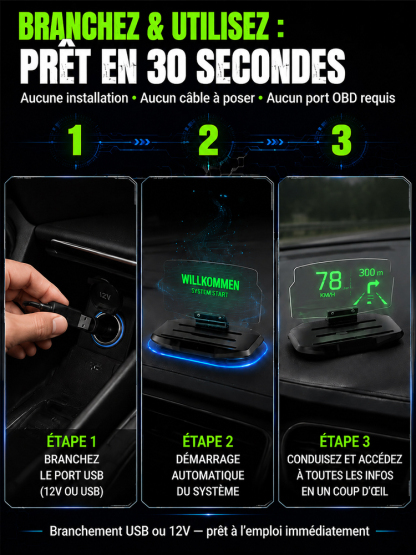 Support de téléphone voiture HUD miroir sans fil version améliorée