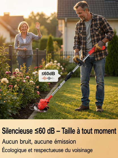 [Autonomie exceptionnelle] Tondeuse électrique pliable