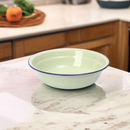 Saladier en émail coloré