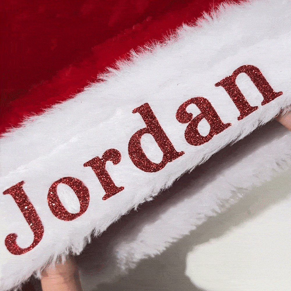 Personalisierte weiche und plüschige Weihnachtsmütze