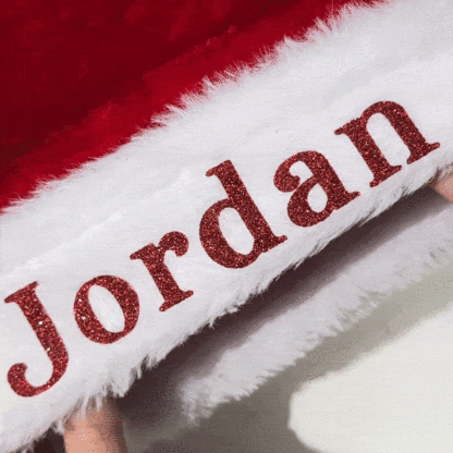 Personalisierte weiche und plüschige Weihnachtsmütze