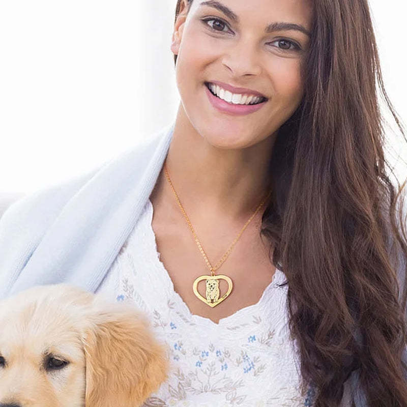 Personalisierte gravierte Herz-Halskette für Hunde und Katzen mit Namen, Geburtstagsgeschenk für Tierliebhaber