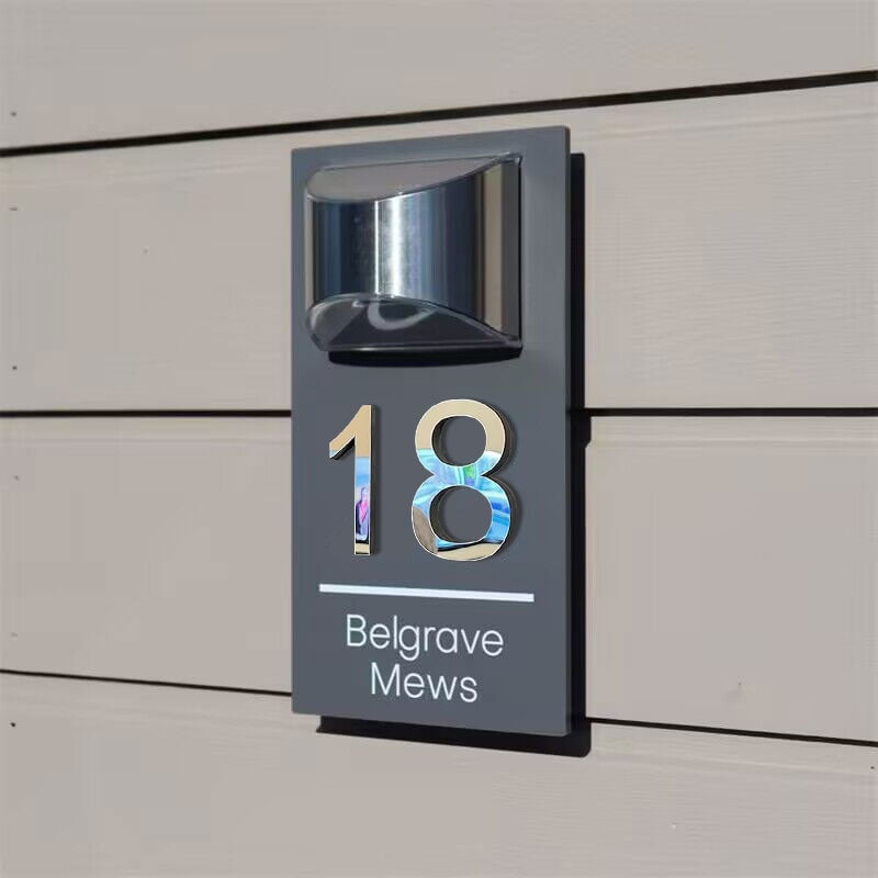 Personalized Solar 3D Modern Door Plaque