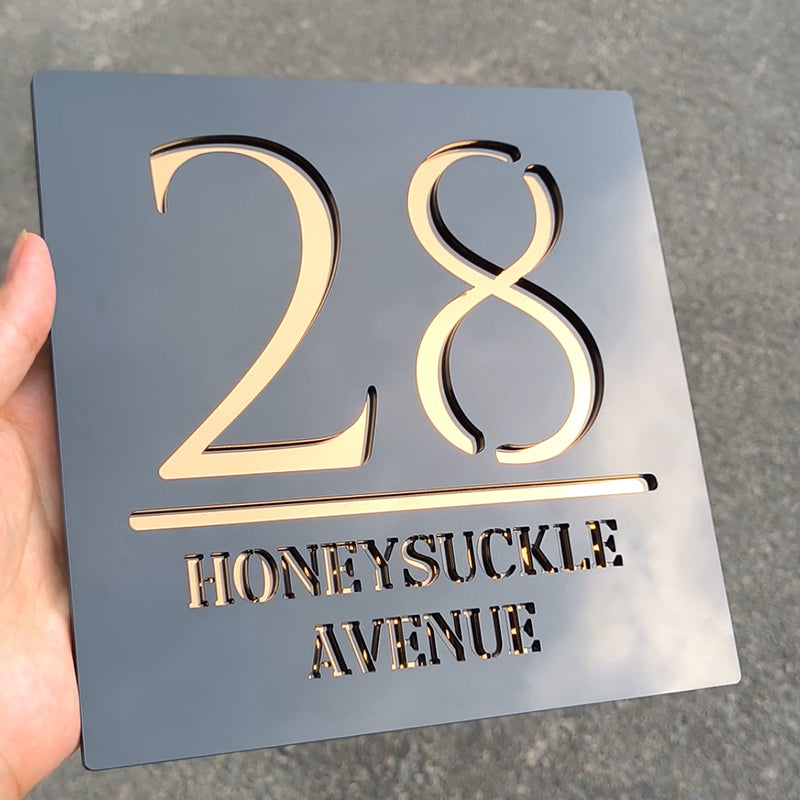 Custom Door Number Sign Plaque