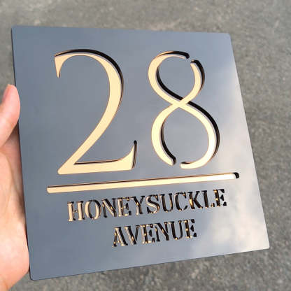 Custom Door Number Sign Plaque