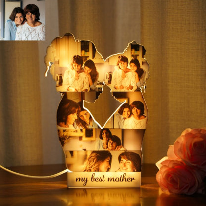 Personalisierte Mutter-Tochter Foto-Puzzle-Lampe von der Tochter zur Mutter