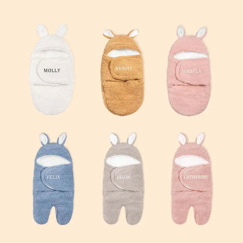 Personalized Bunny Baby Swaddle