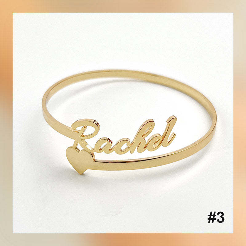 Bracelet personnalisé avec lettre de nom（Disponible en tailles adulte