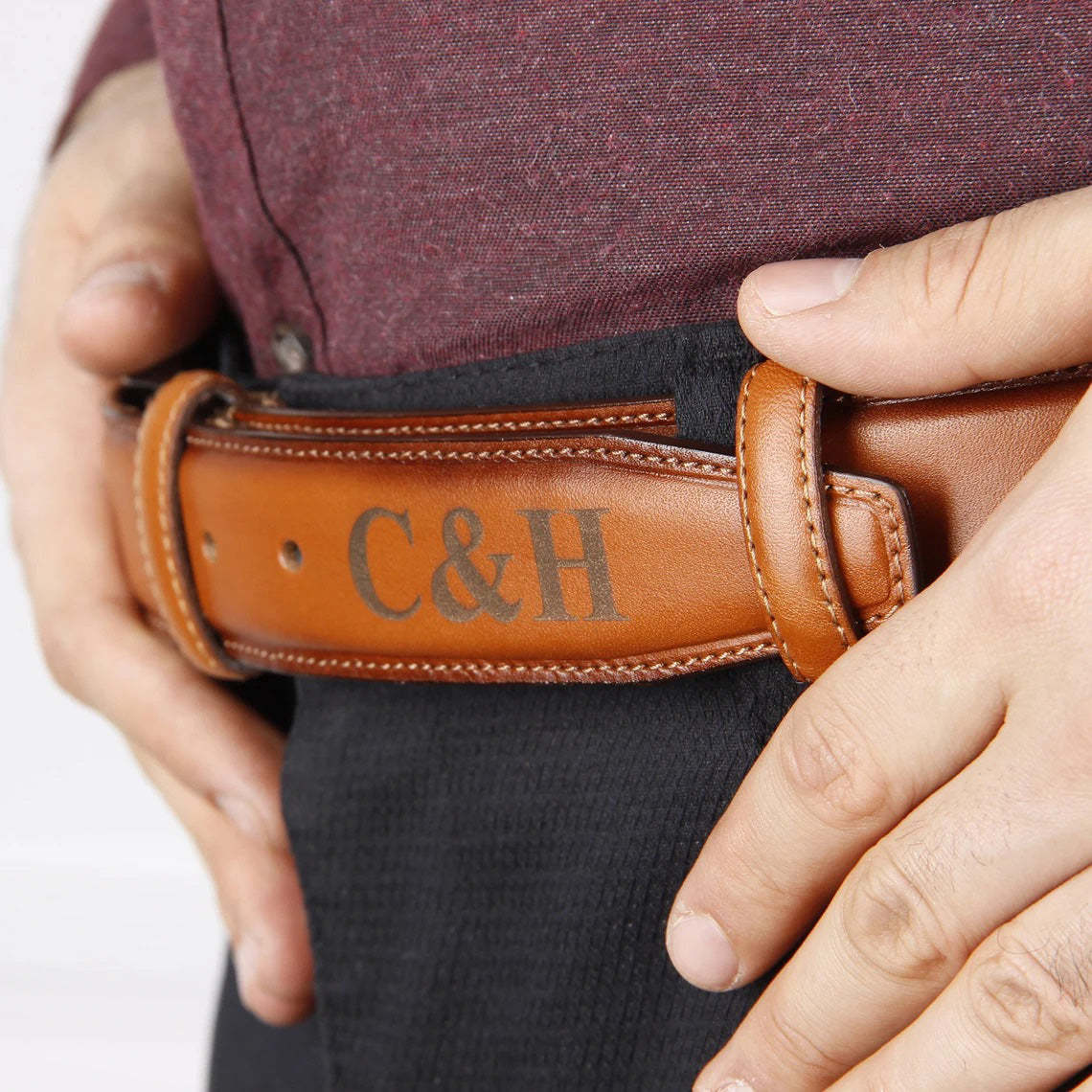 Personalisierter Vintage handgefertigter Ledergürtel