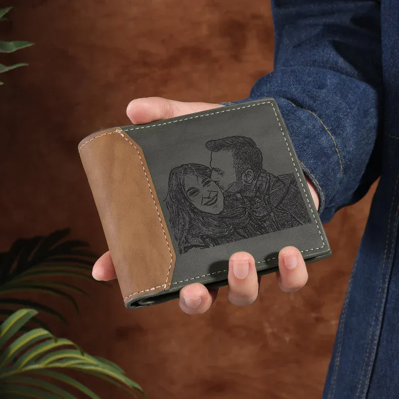 Personalisierte Fotobrieftasche - Geschenke für Ehemänner, Väter, Großväter und andere Männer
