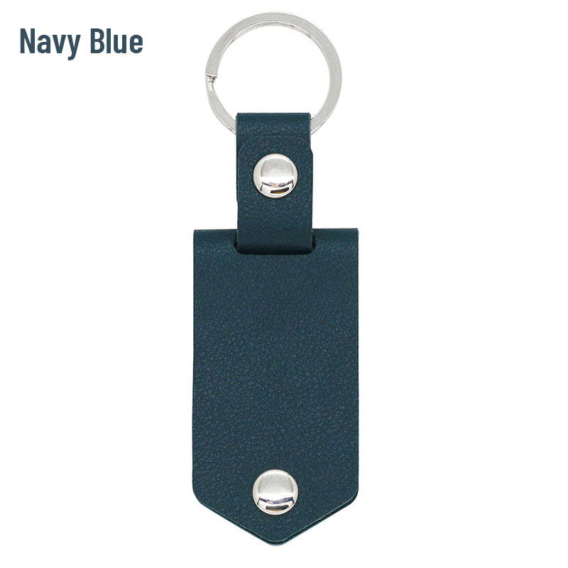 Personalisierter Schlüsselanhänger aus Leder mit Foto und Text als Geschenk zum Jahrestag für Paare