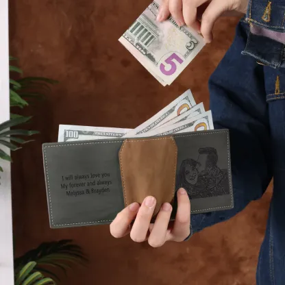 Personalisierte Fotobrieftasche - Geschenke für Ehemänner, Väter, Großväter und andere Männer