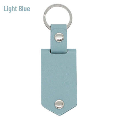 Personalisierter Schlüsselanhänger aus Leder mit Foto und Text als Geschenk zum Jahrestag für Paare