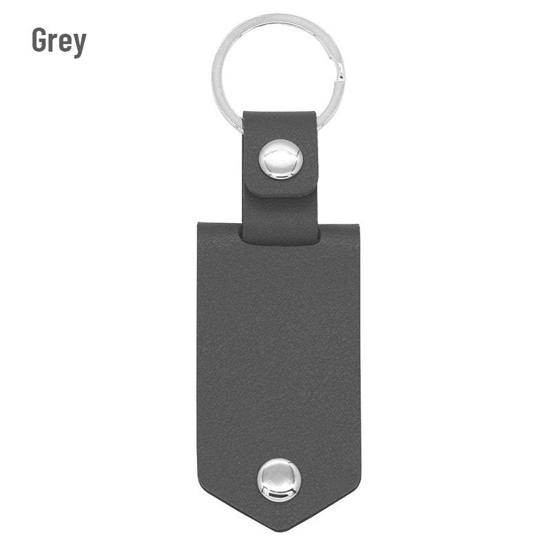 Personalisierter Schlüsselanhänger aus Leder mit Foto und Text als Geschenk zum Jahrestag für Paare