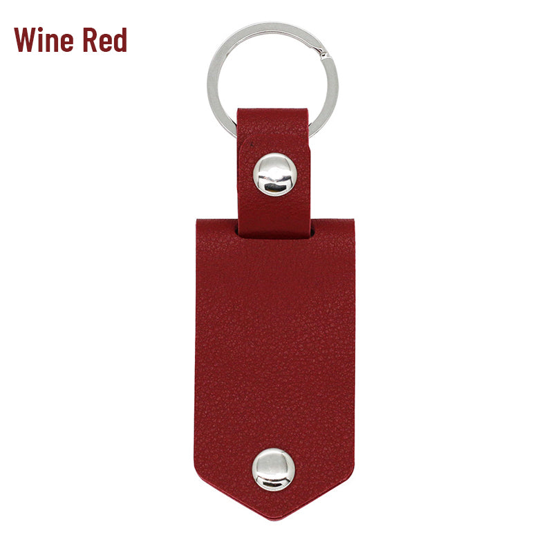 Personalisierter Schlüsselanhänger aus Leder mit Foto und Text als Geschenk zum Jahrestag für Paare