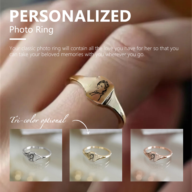 👩❤️👧Mother & Daughter Forever Linked Together-Personalized Birthstone Photo Ring