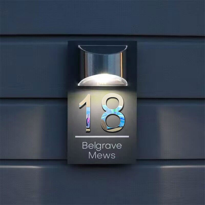 Personalized Solar 3D Modern Door Plaque