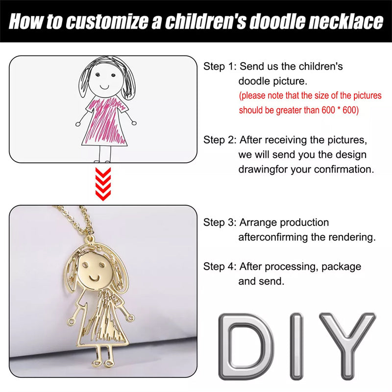 DIY Customized Kinder Cartoon Halskette