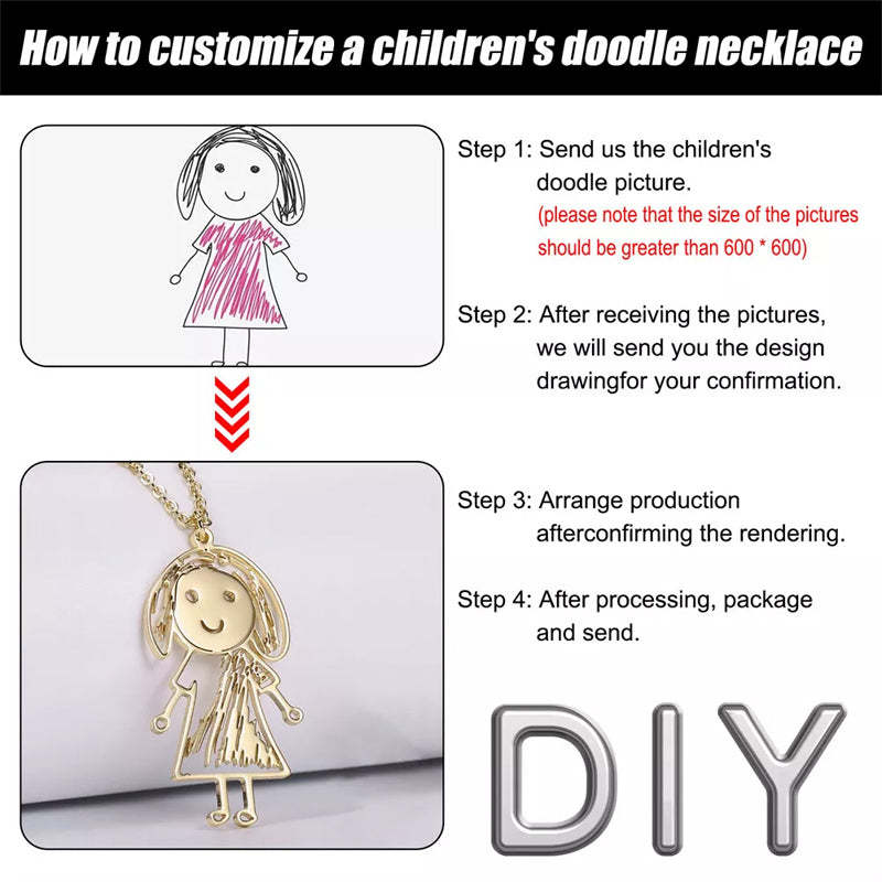 DIY Customized Kinder Cartoon Halskette