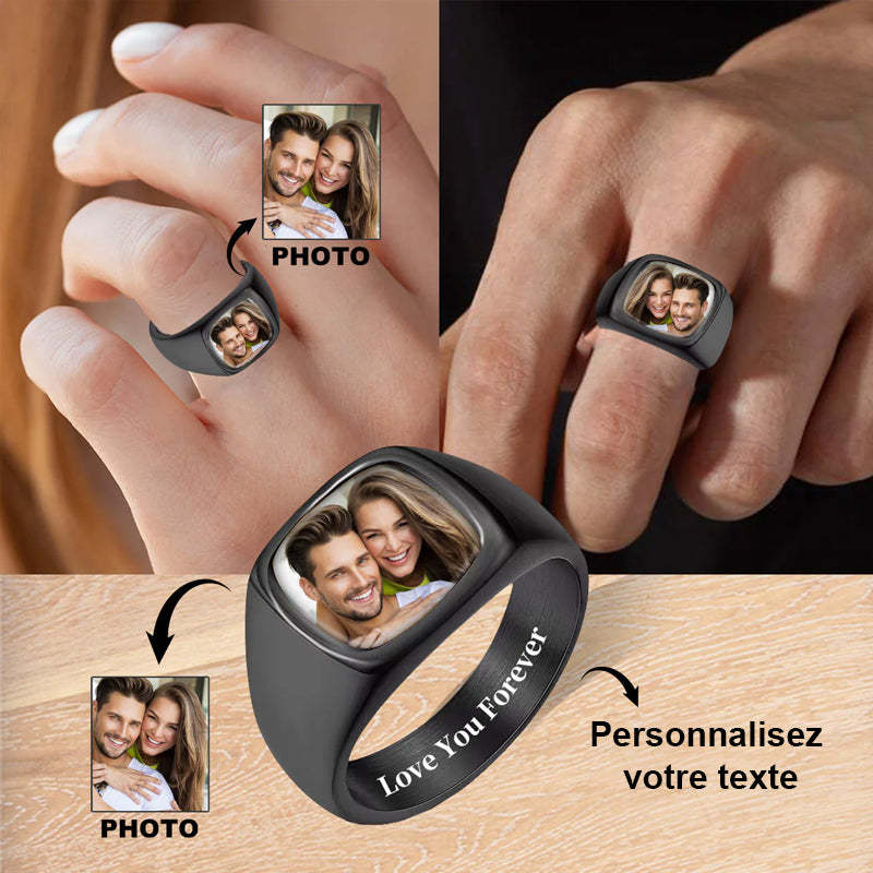 Je T'aime Pour Toujours - Bague Carrée Personnalisée À Télécharger Pour Couple