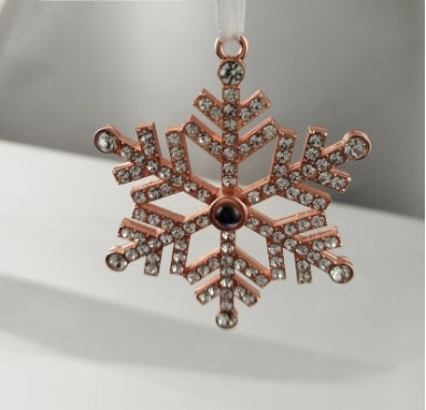 Personalisierte Projektionsverzierung, individuelles Foto, Schneeflocke, Weihnachtsverzierung, Geschenke