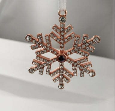 Personalisierte Projektionsverzierung, individuelles Foto, Schneeflocke, Weihnachtsverzierung, Geschenke