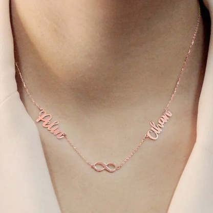 Aangepaste naam & effenen hart charme ketting