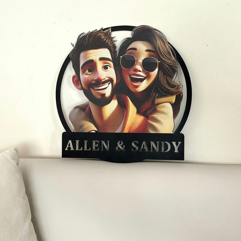 Personalized Cartoon Photo Frame-With Name