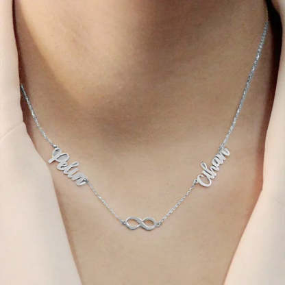 Aangepaste naam & effenen hart charme ketting