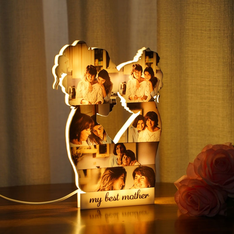 Personalisierte Mutter-Tochter Foto-Puzzle-Lampe von der Tochter zur Mutter