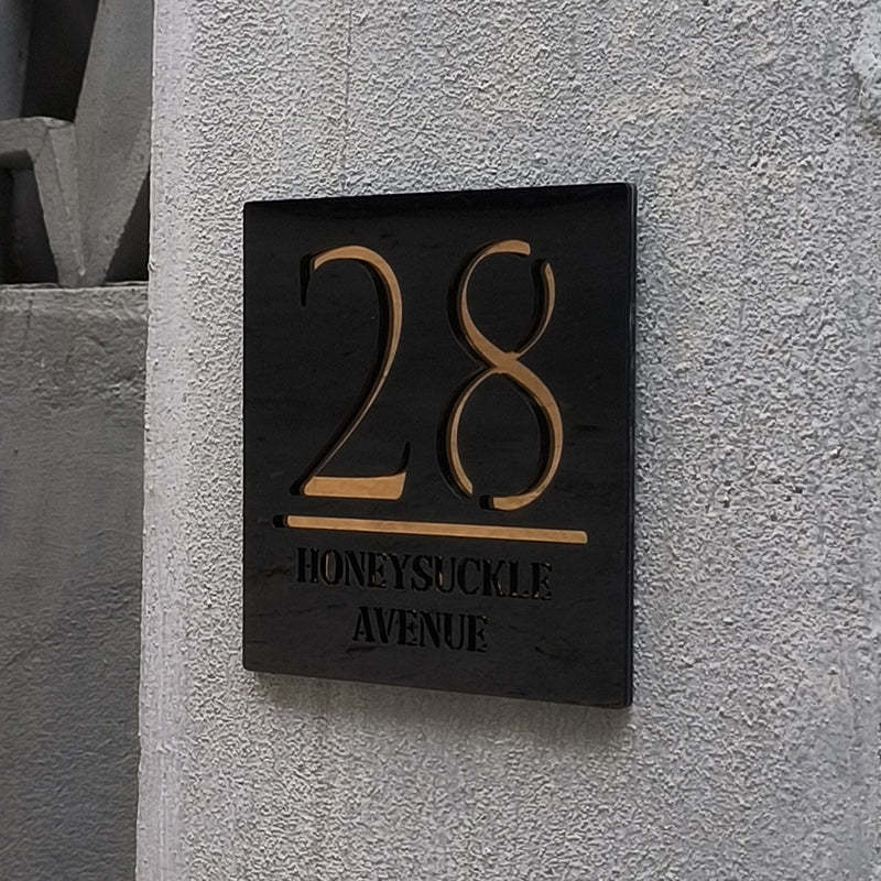 Custom Door Number Sign Plaque