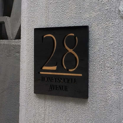 Custom Door Number Sign Plaque