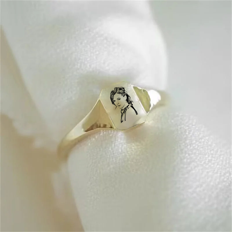 👩❤️👧Mother & Daughter Forever Linked Together-Personalized Birthstone Photo Ring