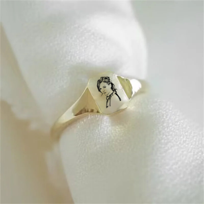 👩❤️👧Mother & Daughter Forever Linked Together-Personalized Birthstone Photo Ring