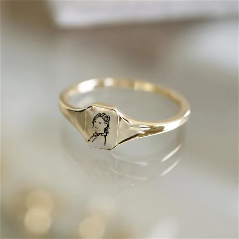 👩❤️👧Mother & Daughter Forever Linked Together-Personalized Birthstone Photo Ring