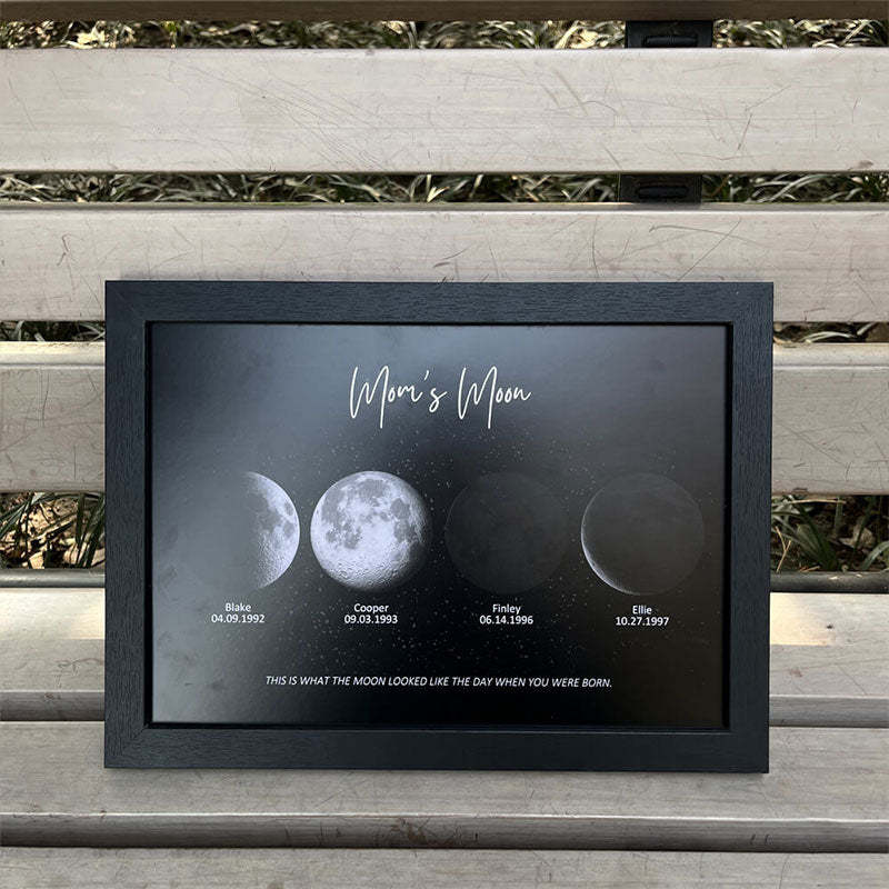 Personalized Moon Phase Print with your Birth Moon | Unique Mother's Day Gift 2025