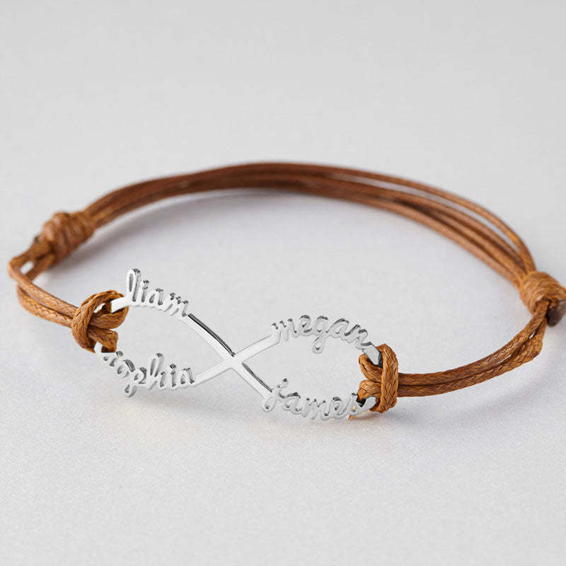 Unendlichkeits-Namensarmband, personalisiertes Geschenk für Frauen