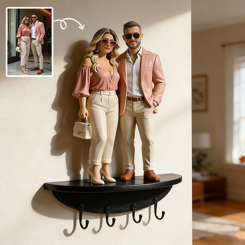 Personal isierte realistische Paar porträt Haken-hängen Erinnerungen, Momente halten