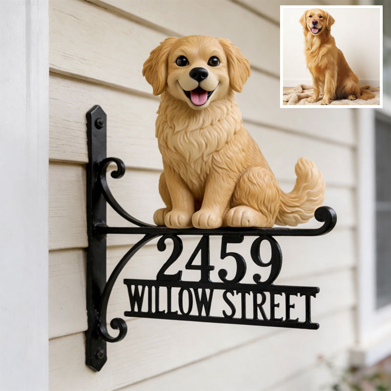 Personalisiertes Türschild mit Haustierfoto – Wo die Liebe an der Tür wartet