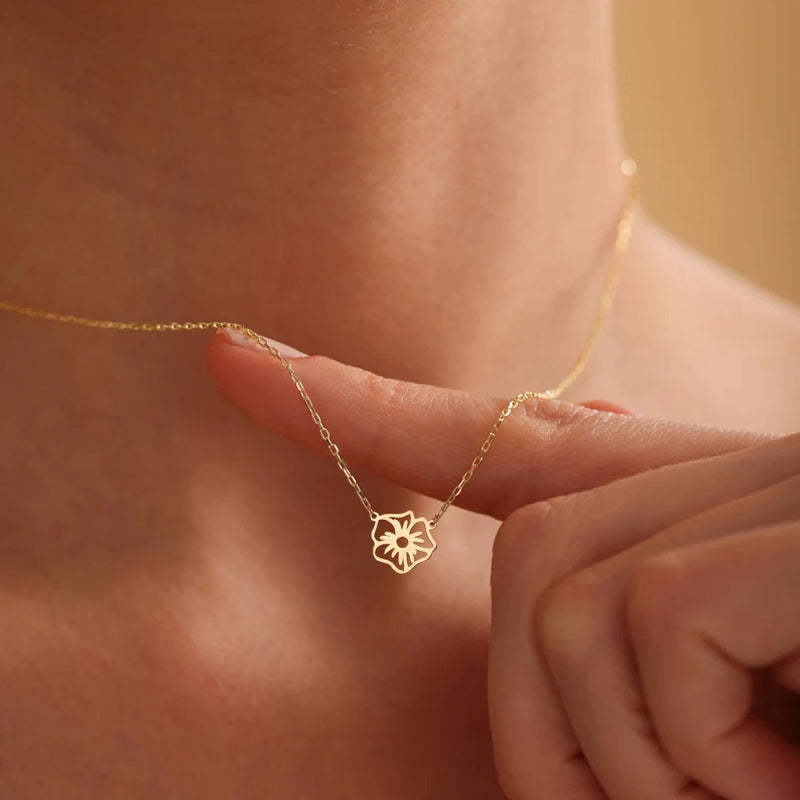 Geburtsblumen-Familienkette, Geschenk für Mama und Oma
