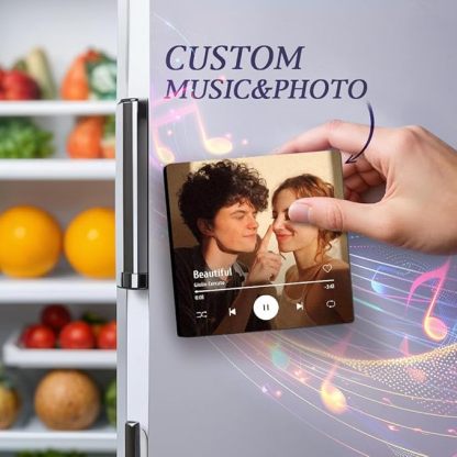 Customized Music Fridge Magnet Personalised Photo Fridge Magnet Can Play Songs