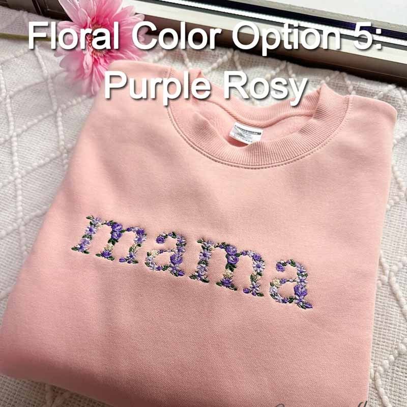 🌸 Everbloom – Besticktes Mama-Sweatshirt mit Blumenmuster für Mama und Oma